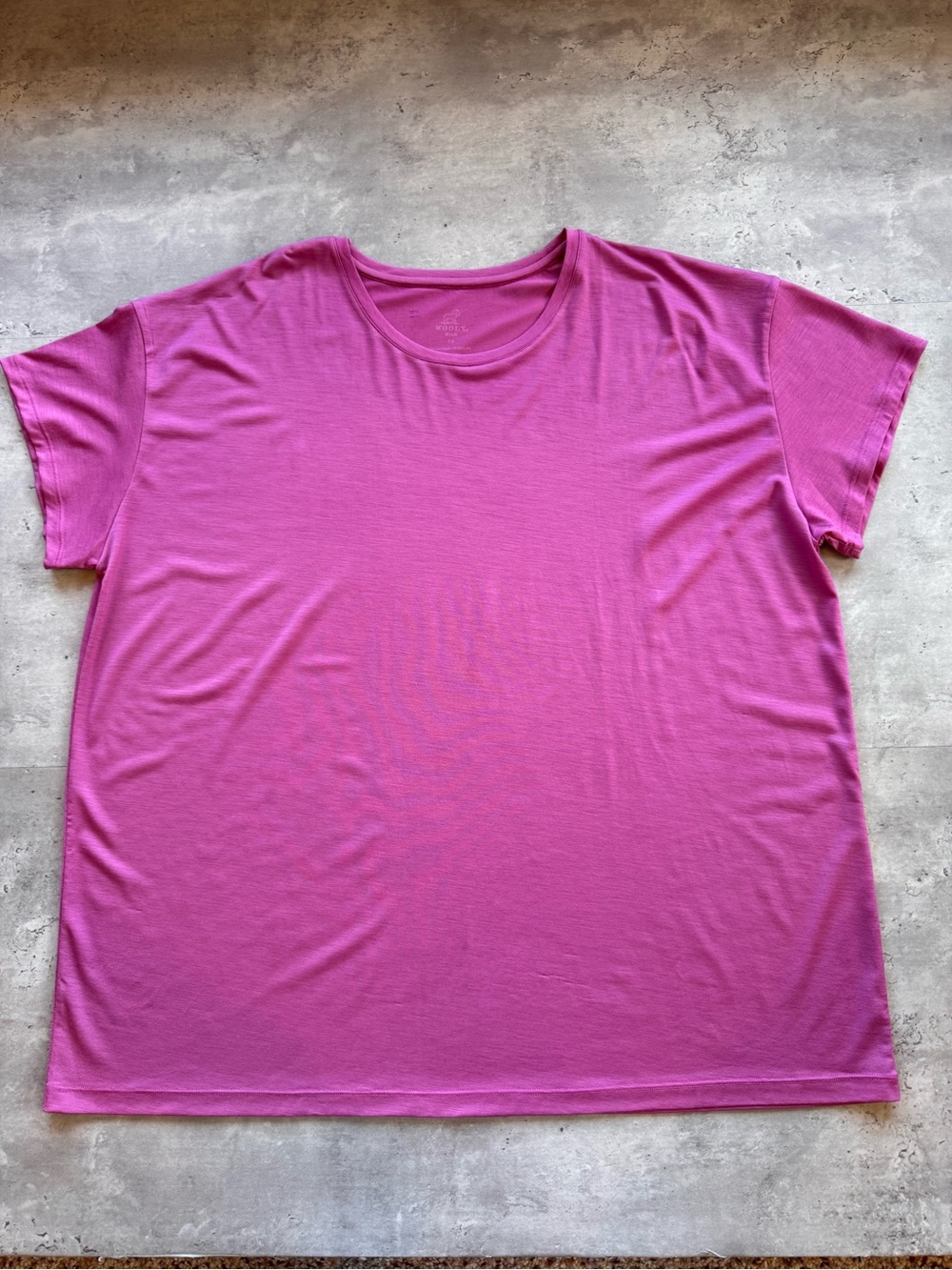 WoolX Billie Short Sleeve Merino Blend Lounge Top Size 1X, Pink